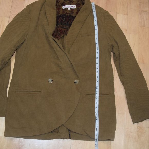 FREE PEOPLE Women's Sz XS OVERSIZED Casual BLAZER Jacket - EXCELLENT Condition - Picture 7 of 8